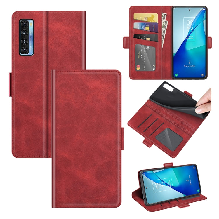 For TCL 20S / 20 5G / 20L Dual-side Magnetic Buckle Horizontal Flip Leather Case with Holder & Card Slots & Wallet