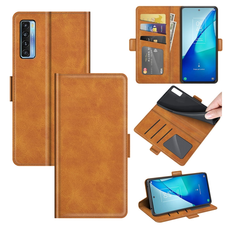 For TCL 20S / 20 5G / 20L Dual-side Magnetic Buckle Horizontal Flip Leather Case with Holder & Card Slots & Wallet