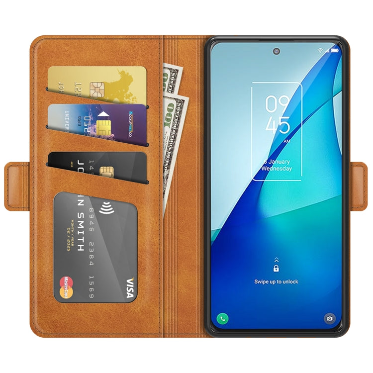 For TCL 20S / 20 5G / 20L Dual-side Magnetic Buckle Horizontal Flip Leather Case with Holder & Card Slots & Wallet
