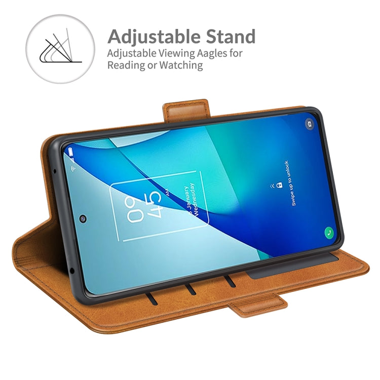 For TCL 20S / 20 5G / 20L Dual-side Magnetic Buckle Horizontal Flip Leather Case with Holder & Card Slots & Wallet