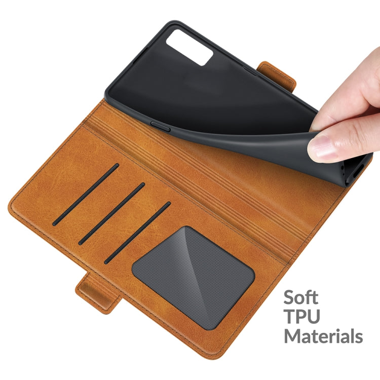 For TCL 20S / 20 5G / 20L Dual-side Magnetic Buckle Horizontal Flip Leather Case with Holder & Card Slots & Wallet