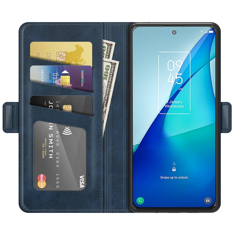 For TCL 20S / 20 5G / 20L Dual-side Magnetic Buckle Horizontal Flip Leather Case with Holder & Card Slots & Wallet