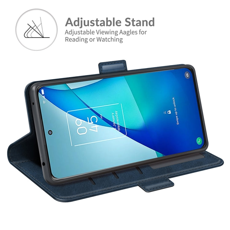 For TCL 20S / 20 5G / 20L Dual-side Magnetic Buckle Horizontal Flip Leather Case with Holder & Card Slots & Wallet