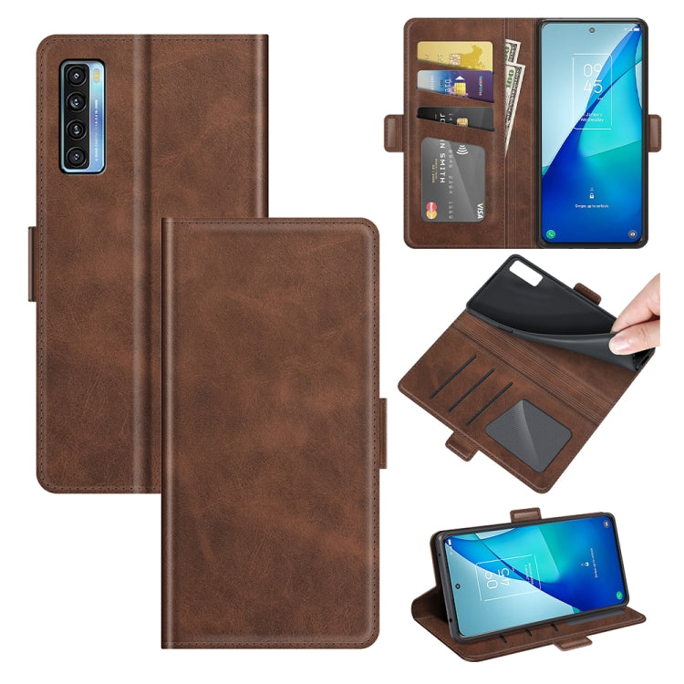 For TCL 20S / 20 5G / 20L Dual-side Magnetic Buckle Horizontal Flip Leather Case with Holder & Card Slots & Wallet