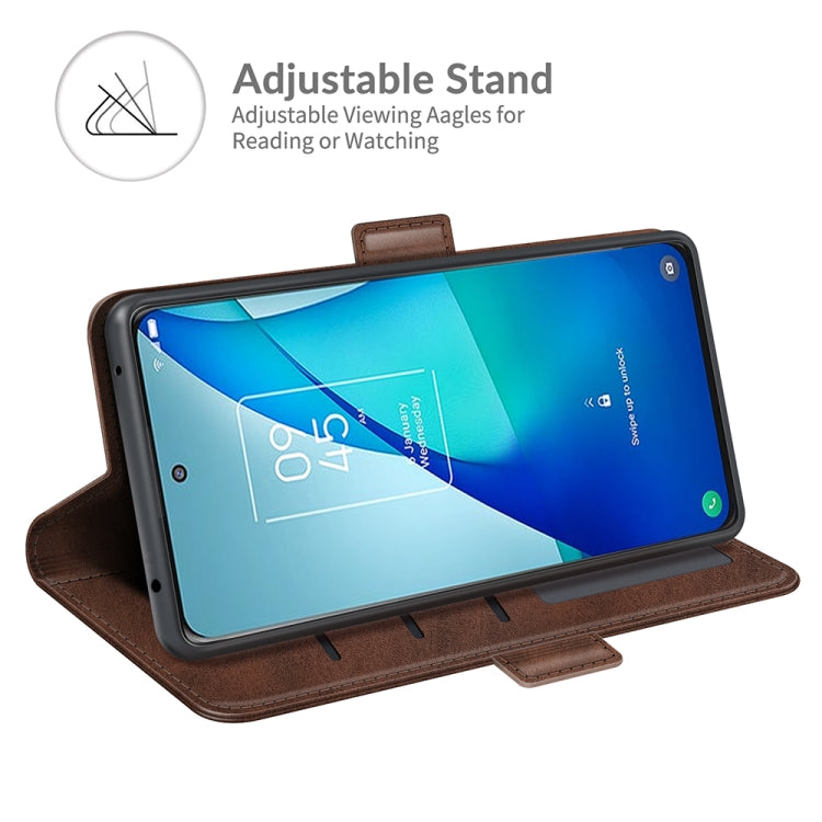 For TCL 20S / 20 5G / 20L Dual-side Magnetic Buckle Horizontal Flip Leather Case with Holder & Card Slots & Wallet
