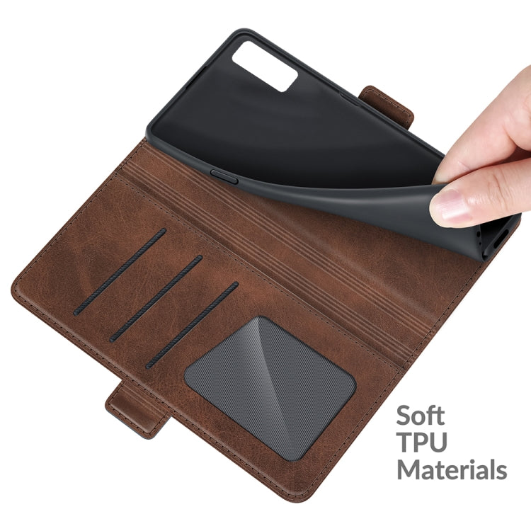 For TCL 20S / 20 5G / 20L Dual-side Magnetic Buckle Horizontal Flip Leather Case with Holder & Card Slots & Wallet