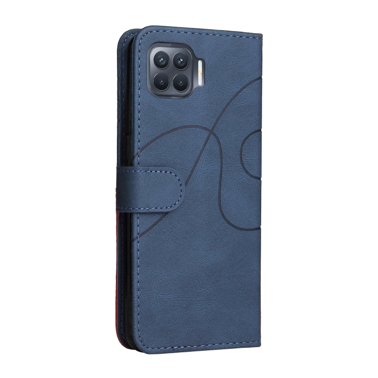 For OPPO F17 Pro / A93 / Reno4 F / Reno4 Lite Dual-color Splicing Horizontal Flip PU Leather Case with Holder & Card Slots & Wallet