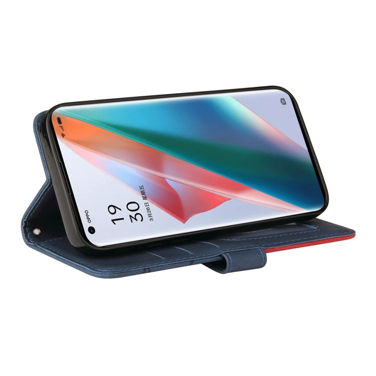 For OPPO Find X3 / Find X3 Pro Dual-color Splicing Horizontal Flip PU Leather Case with Holder & Card Slots & Wallet