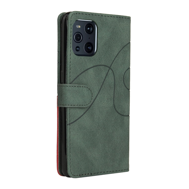 For OPPO Find X3 / Find X3 Pro Dual-color Splicing Horizontal Flip PU Leather Case with Holder & Card Slots & Wallet
