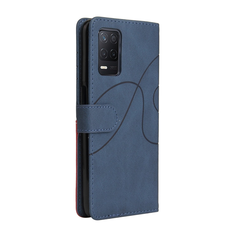 For OPPO Realme V13 5G Dual-color Splicing Horizontal Flip PU Leather Case with Holder & Card Slots & Wallet