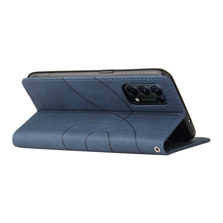 For OPPO Reno5 5G / Find X3 Lite Dual-color Splicing Horizontal Flip PU Leather Case with Holder & Card Slots & Wallet