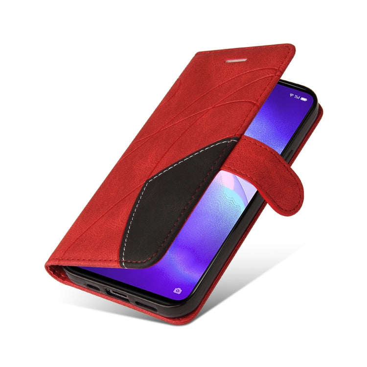For OPPO Reno5 5G / Find X3 Lite Dual-color Splicing Horizontal Flip PU Leather Case with Holder & Card Slots & Wallet