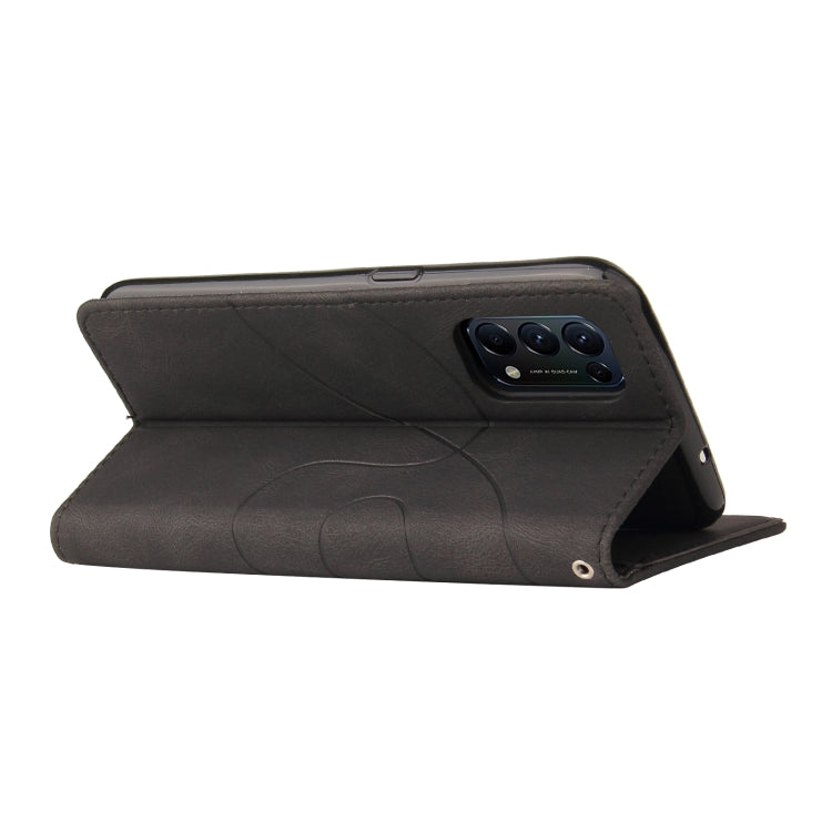 For OPPO Reno5 5G / Find X3 Lite Dual-color Splicing Horizontal Flip PU Leather Case with Holder & Card Slots & Wallet