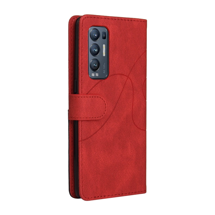 For OPPO Reno5 Pro+ 5G / Find X3 Neo Dual-color Splicing Horizontal Flip PU Leather Case with Holder & Card Slots & Wallet