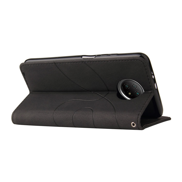For Xiaomi Redmi Note 9 5G CN Version Dual-color Splicing Horizontal Flip PU Leather Case with Holder & Card Slots & Wallet