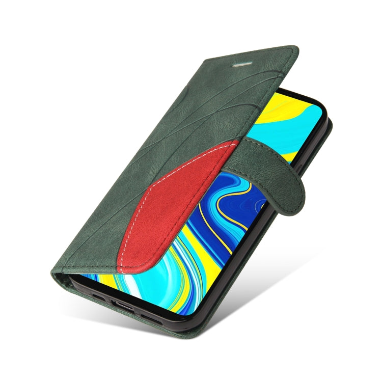 For Xiaomi Redmi Note 9 Pro / Note 9 Pro Max Dual-color Splicing Horizontal Flip PU Leather Case with Holder & Card Slots & Wallet