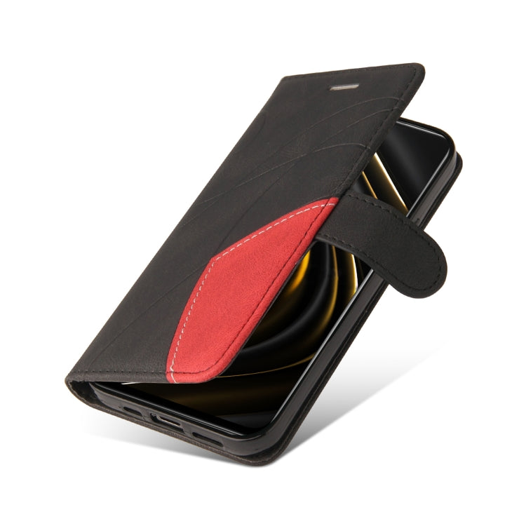 For Xiaomi Poco M3/Redmi Note 9 4G CN Version Dual-color Splicing Horizontal Flip PU Leather Case with Holder & Card Slots & Wallet