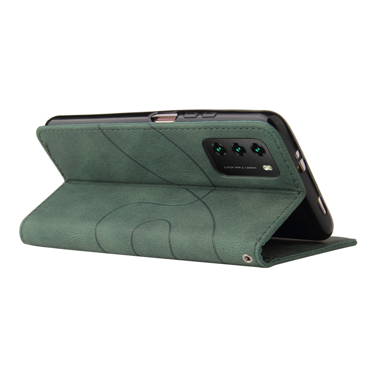 For Xiaomi Poco M3/Redmi Note 9 4G CN Version Dual-color Splicing Horizontal Flip PU Leather Case with Holder & Card Slots & Wallet