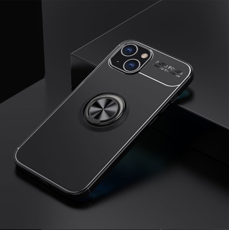 For iPhone 13 mini Metal Ring Holder 360 Degree Rotating TPU Case