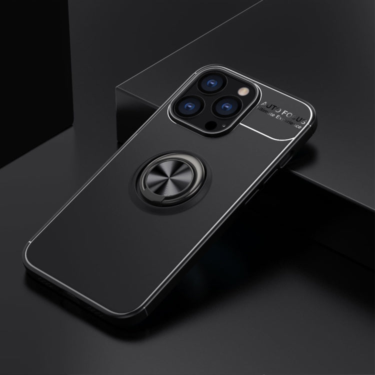 For iPhone 13 Pro Max Metal Ring Holder 360 Degree Rotating TPU Case