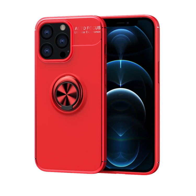 For iPhone 13 Pro Max Metal Ring Holder 360 Degree Rotating TPU Case