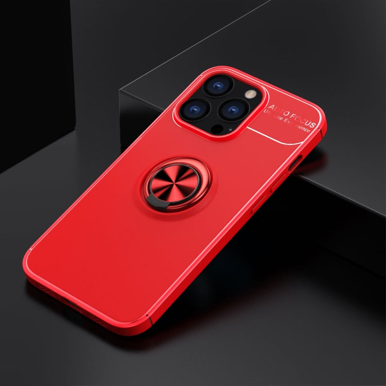 For iPhone 13 Pro Max Metal Ring Holder 360 Degree Rotating TPU Case
