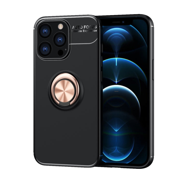 For iPhone 13 Pro Max Metal Ring Holder 360 Degree Rotating TPU Case