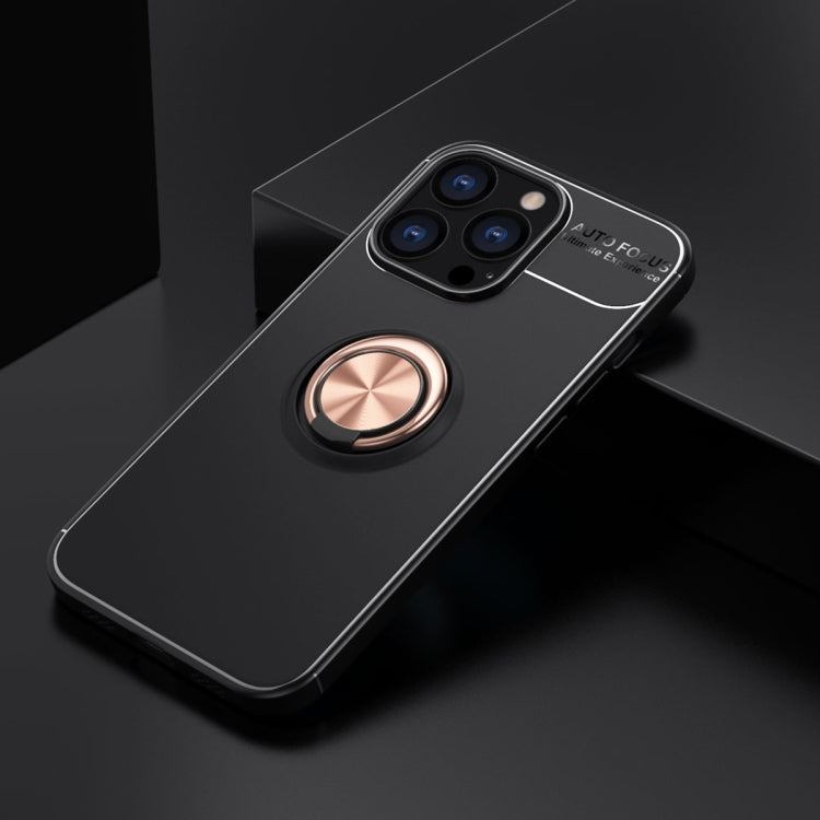 For iPhone 13 Pro Max Metal Ring Holder 360 Degree Rotating TPU Case