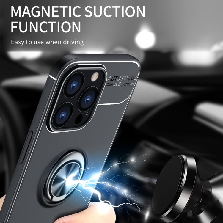 For iPhone 13 Pro Max Metal Ring Holder 360 Degree Rotating TPU Case