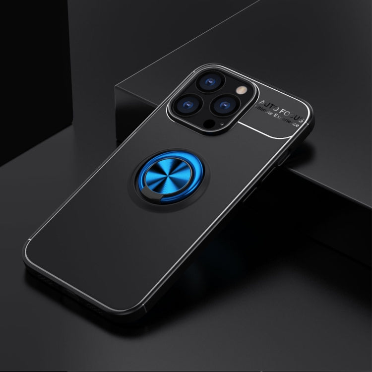 For iPhone 13 Pro Max Metal Ring Holder 360 Degree Rotating TPU Case