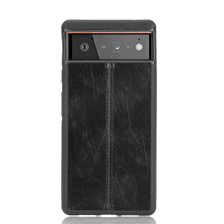 For Google Pixel 6 Shockproof Sewing Cow Skin Texture PC + PU + TPU Case
