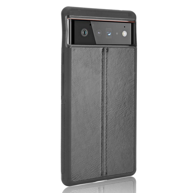 For Google Pixel 6 Shockproof Sewing Cow Skin Texture PC + PU + TPU Case