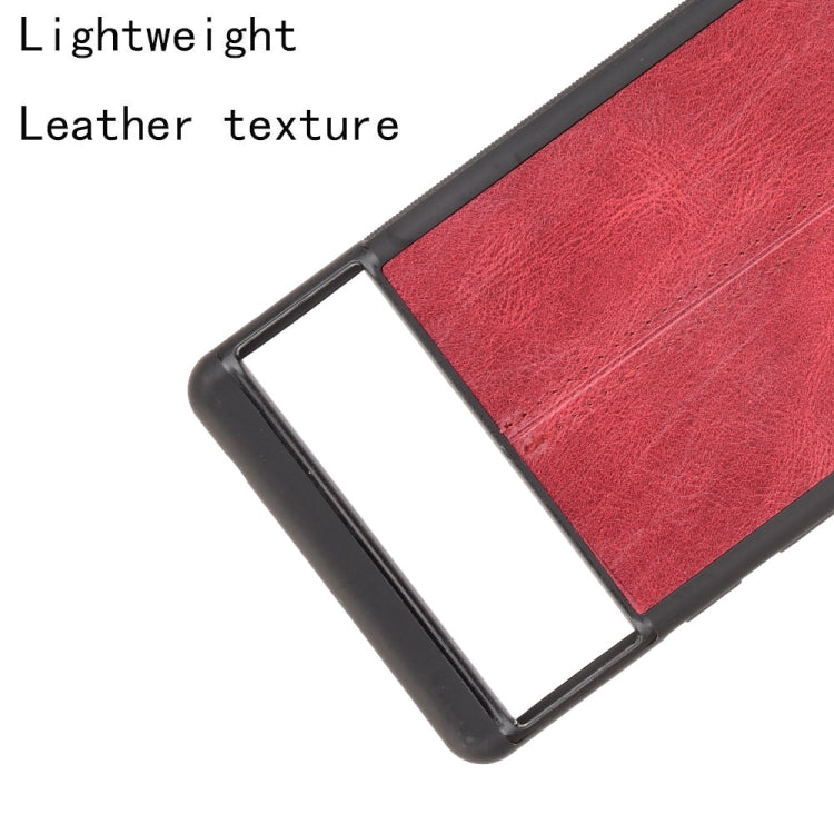 For Google Pixel 6 Shockproof Sewing Cow Skin Texture PC + PU + TPU Case