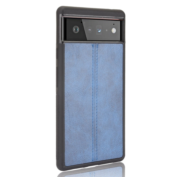 For Google Pixel 6 Pro Shockproof Sewing Cow Skin Texture PC + PU + TPU Case