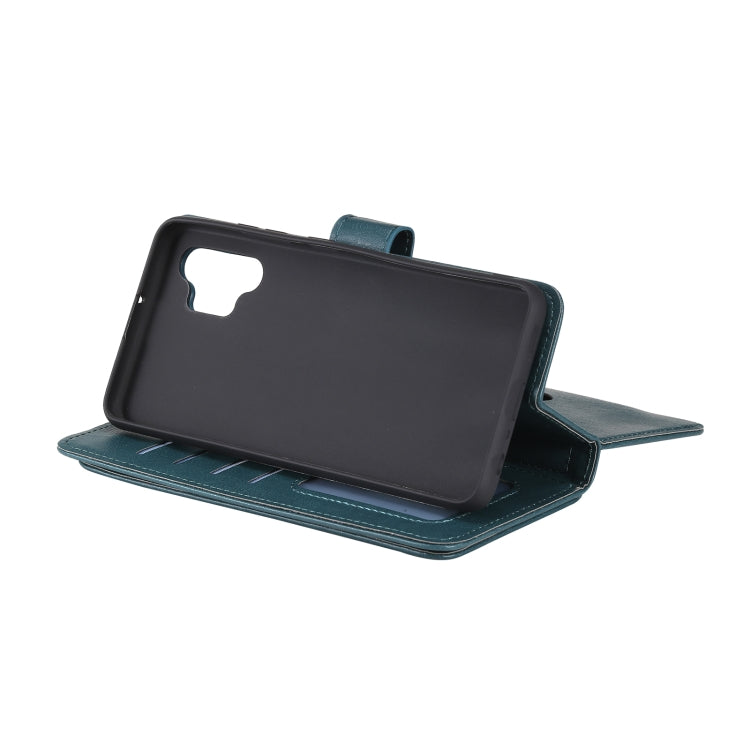 For Samsung Galaxy A32 4G Multifunctional Magnetic Copper Buckle Horizontal Flip Solid Color Leather Case with 10 Card Slots & Wallet & Holder & Photo Frame