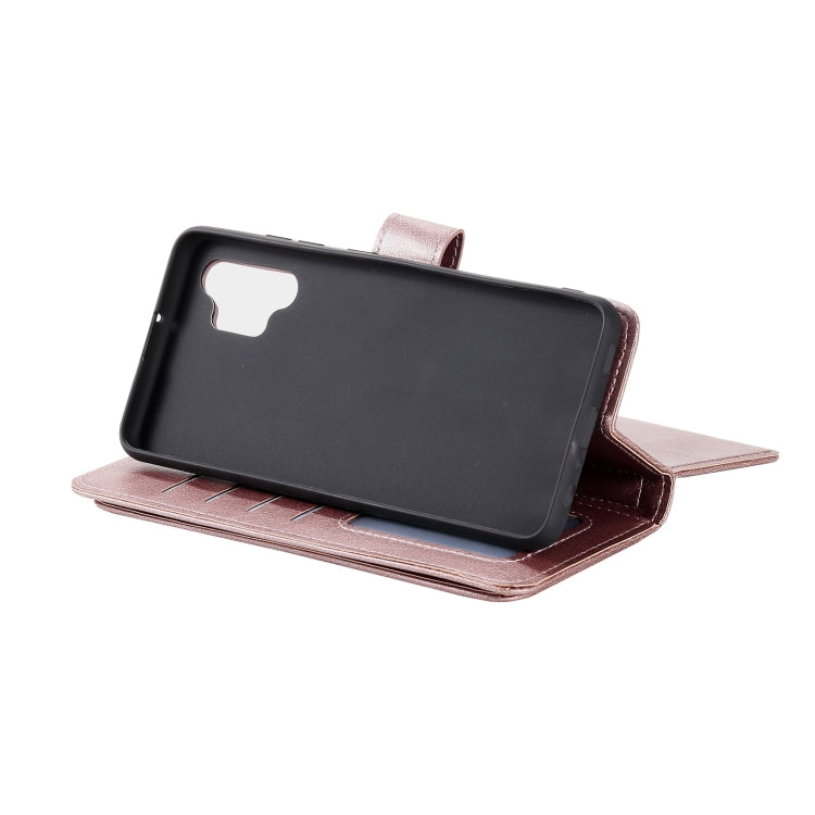 For Samsung Galaxy A32 4G Multifunctional Magnetic Copper Buckle Horizontal Flip Solid Color Leather Case with 10 Card Slots & Wallet & Holder & Photo Frame