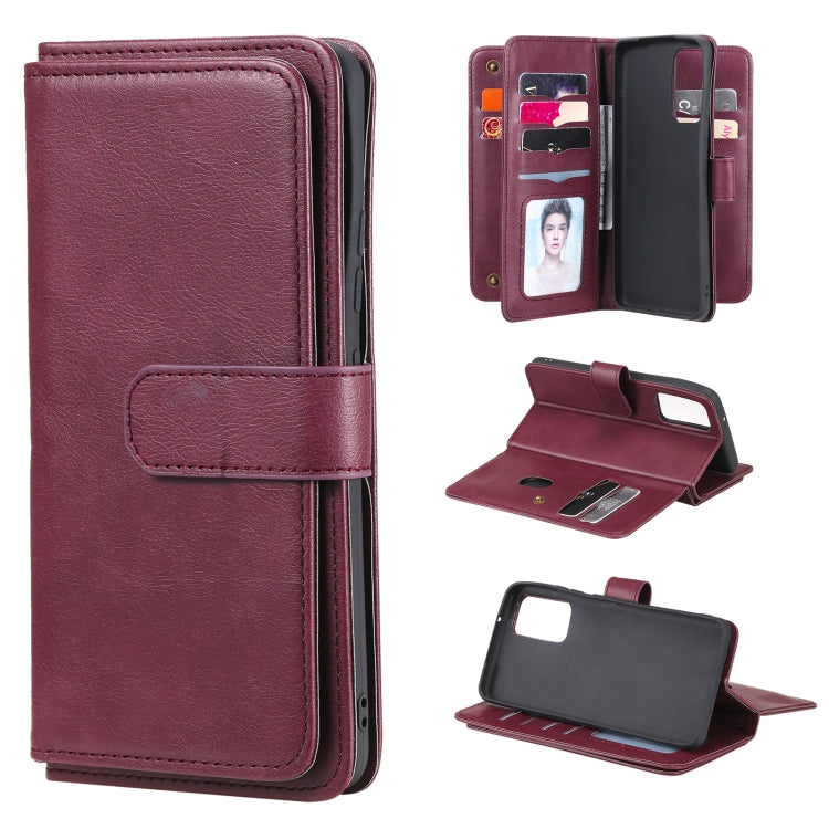 For Samsung Galaxy A82 5G Multifunctional Magnetic Copper Buckle Horizontal Flip Solid Color Leather Case with 10 Card Slots & Wallet & Holder & Photo Frame