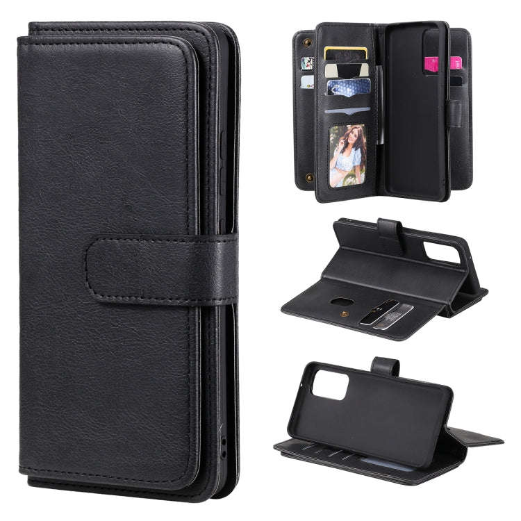 For Samsung Galaxy A82 5G Multifunctional Magnetic Copper Buckle Horizontal Flip Solid Color Leather Case with 10 Card Slots & Wallet & Holder & Photo Frame