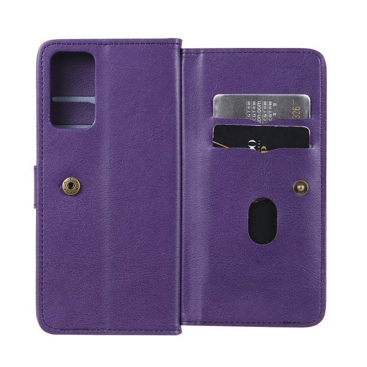 For Samsung Galaxy A82 5G Multifunctional Magnetic Copper Buckle Horizontal Flip Solid Color Leather Case with 10 Card Slots & Wallet & Holder & Photo Frame
