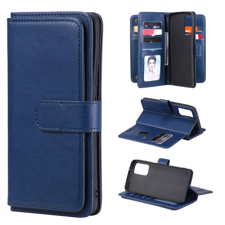 For Samsung Galaxy A82 5G Multifunctional Magnetic Copper Buckle Horizontal Flip Solid Color Leather Case with 10 Card Slots & Wallet & Holder & Photo Frame