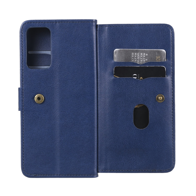 For Samsung Galaxy A82 5G Multifunctional Magnetic Copper Buckle Horizontal Flip Solid Color Leather Case with 10 Card Slots & Wallet & Holder & Photo Frame