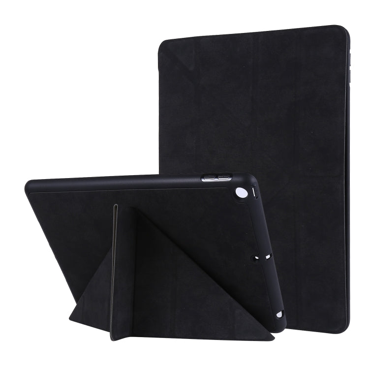 For iPad 10.2 2021 / 2020 / 2019 / iPad 10.2 2020 Silk Texture Horizontal Deformation Flip Leather Case with Holder & Pen Slot