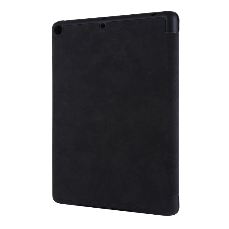 For iPad 10.2 2021 / 2020 / 2019 / iPad 10.2 2020 Silk Texture Horizontal Deformation Flip Leather Case with Holder & Pen Slot