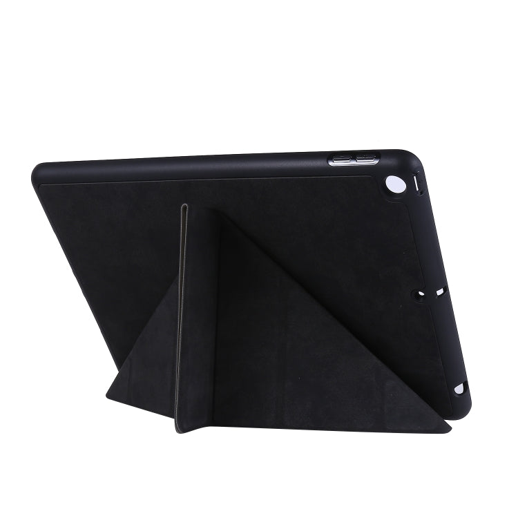 For iPad 10.2 2021 / 2020 / 2019 / iPad 10.2 2020 Silk Texture Horizontal Deformation Flip Leather Case with Holder & Pen Slot