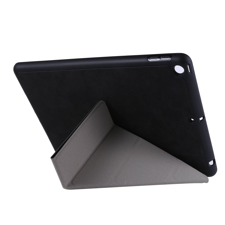 For iPad 10.2 2021 / 2020 / 2019 / iPad 10.2 2020 Silk Texture Horizontal Deformation Flip Leather Case with Holder & Pen Slot
