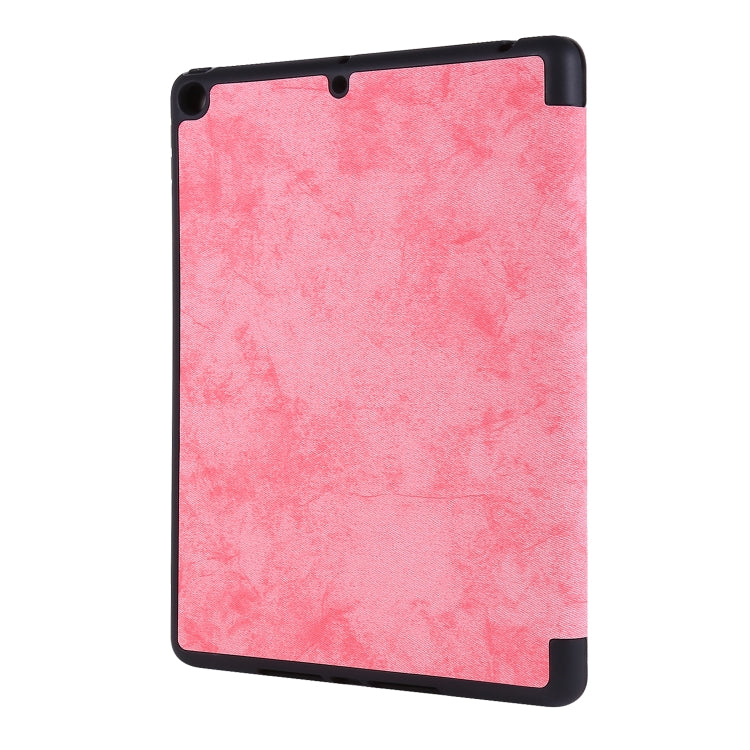 For iPad 10.2 2021 / 2020 / 2019 / iPad 10.2 2020 Silk Texture Horizontal Deformation Flip Leather Case with Holder & Pen Slot