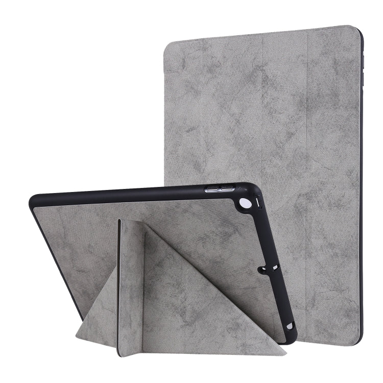 For iPad 10.2 2021 / 2020 / 2019 / iPad 10.2 2020 Silk Texture Horizontal Deformation Flip Leather Case with Holder & Pen Slot