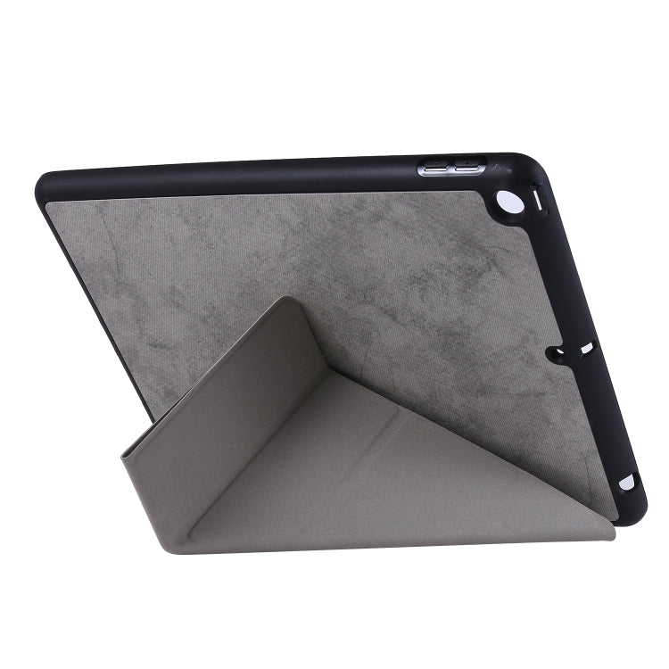 For iPad 10.2 2021 / 2020 / 2019 / iPad 10.2 2020 Silk Texture Horizontal Deformation Flip Leather Case with Holder & Pen Slot