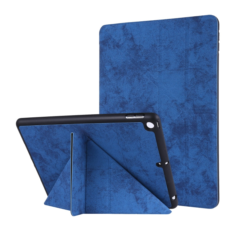 For iPad 10.2 2021 / 2020 / 2019 / iPad 10.2 2020 Silk Texture Horizontal Deformation Flip Leather Case with Holder & Pen Slot