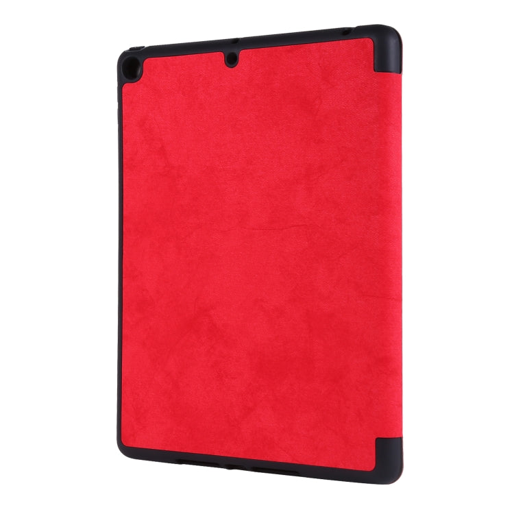 For iPad 10.2 2021 / 2020 / 2019 / iPad 10.2 2020 Silk Texture Horizontal Deformation Flip Leather Case with Holder & Pen Slot